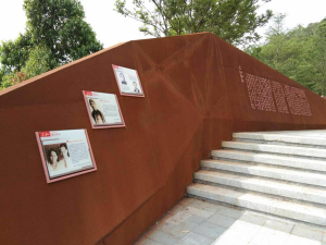 下花园耐候钢挡土墙